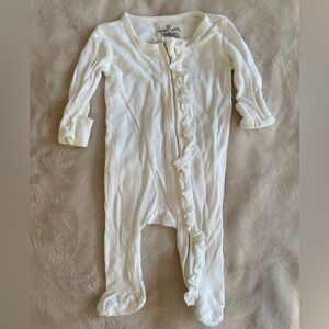 Caden Lane White Ruffled Kids Pajamas